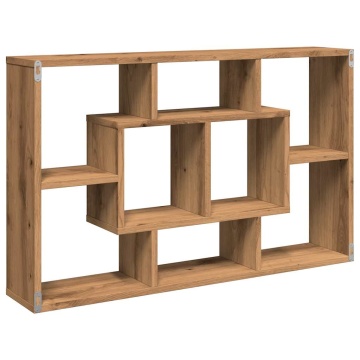 Raft de perete, stejar artizanal, 85x16x52,5 cm, lemn prelucrat - Img 5