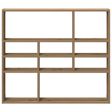 Raft de perete, stejar artizanal, 90x16x78 cm, lemn prelucrat - Img 4
