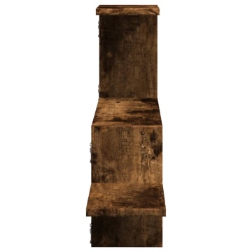 Raft de perete, stejar fumuriu, 104x15x49 cm, lemn prelucrat - Img 8
