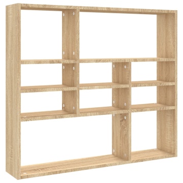 Raft de perete, stejar Sonoma, 90 x 16 x 78 cm, lemn prelucrat - Img 2