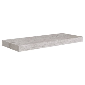 Raft de perete suspendat, gri beton, 60x23,5x3,8 cm, MDF - Img 2