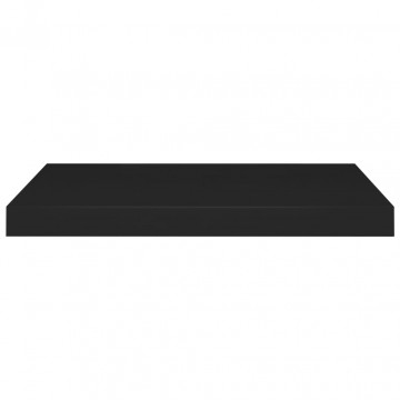 Raft de perete suspendat, negru, 60x23,5x3,8 cm, MDF - Img 4