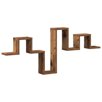 Raft din Lemn Vechi 104,5x10x43 cm din Lemn Ingineresc - Img 2