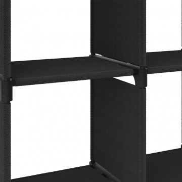 Raft expunere 6 cuburi negru 103x30x72,5 cm, material textil - Img 5