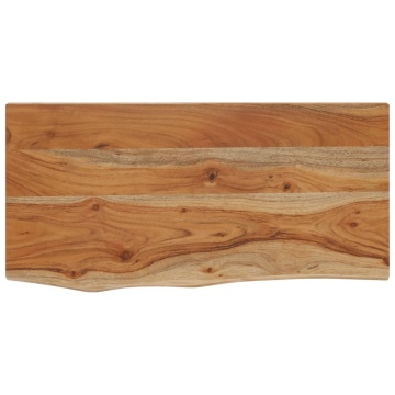 Raft perete 40x20x2,5 cm dreptunghiular lemn acacia margine vie - Img 2