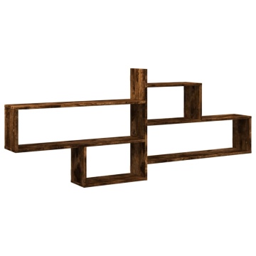 Raft perete, stejar fumuriu, 167,5x18x68 cm, lemn prelucrat - Img 2