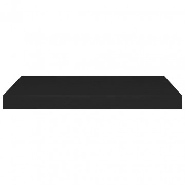 Rafturi de perete suspendate, 2 buc., negru, 60x23,5x3,8 cm MDF - Img 4