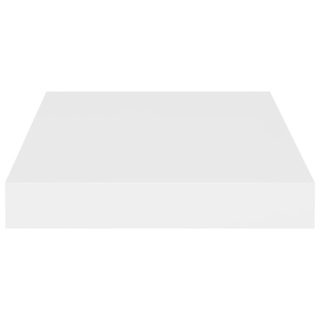 Rafturi de perete suspendate, 4 buc., alb, 23x23,5x3,8 cm, MDF - Img 5