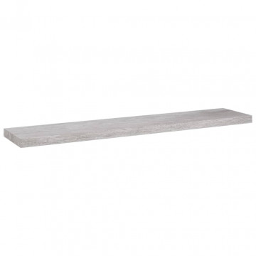 Rafturi perete suspendate 4 buc. gri beton 120x23,5x3,8 cm MDF - Img 4