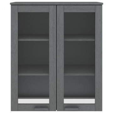 Rafturi superioare dulap, gri închis, 85x35x100 cm, lemn de pin - Img 8