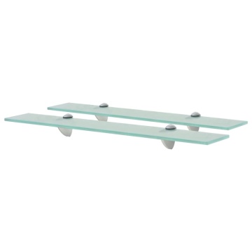 Rafturi suspendate, 2 buc., 60 x 10 cm, sticlă, 8 mm - Img 1