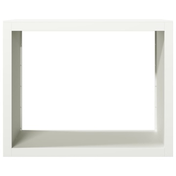 Rastel pentru lemne de foc, alb, 100x40x80 cm, oțel - Img 4