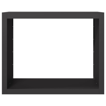 Rastel pentru lemne de foc, negru, 100x40x80 cm, oțel - Img 4