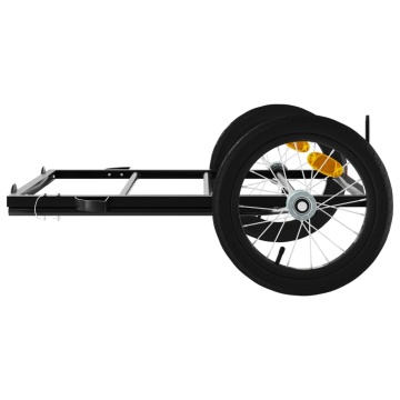 Remorcă de bicicletă, negru, 126x63x34 cm, fier - Img 5