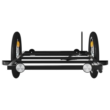 Remorcă de bicicletă, negru, 126x63x34 cm, fier - Img 8
