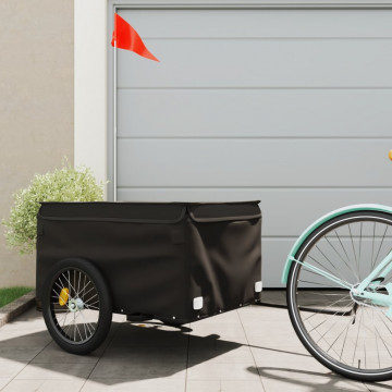 Remorcă de marfă pentru biciclete, negru, 45 kg, fier - Img 1