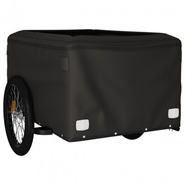 Remorcă de marfă pentru biciclete, negru, 45 kg, fier - Img 8