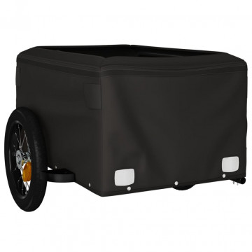 Remorcă de marfă pentru biciclete negru&portocaliu 30 kg fier - Img 8