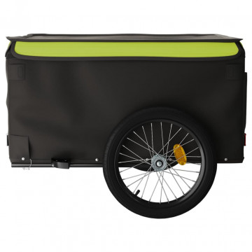 Remorcă de marfă pentru biciclete, negru & verde, 45 kg, fier - Img 6