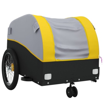 Remorcă pentru biciclete, negru și galben, 30 kg, fier - Img 4