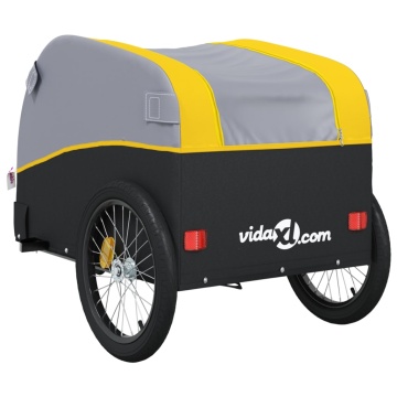 Remorcă pentru biciclete, negru și galben, 30 kg, fier - Img 7