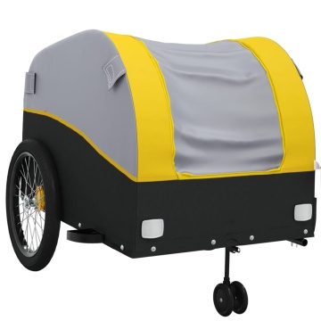 Remorcă pentru biciclete, negru și galben, 45 kg, fier - Img 4