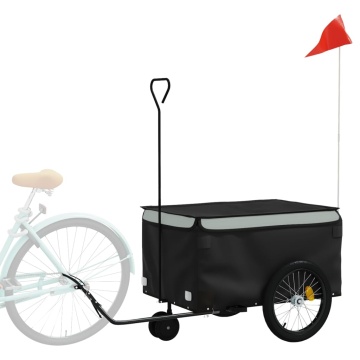 Remorcă pentru biciclete, negru și gri, 30 kg, fier - Img 3