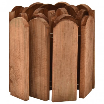 Rolă de bordură, maro, 120 cm, lemn de pin tratat - Img 7