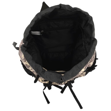 Rucsac de drumeție, camuflaj maro camel, 60 L, țesătură oxford - Img 6