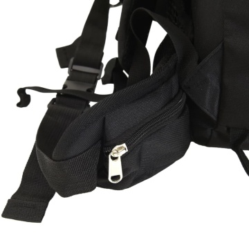 Rucsac de drumeție, negru, 60 L, țesătură oxford - Img 8
