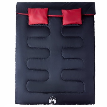 Sac de dormit dublu cu perne de camping, adulți, 3-4 anotimpuri - Img 2