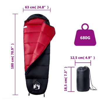 Sac de dormit tip mumie pentru adulți de camping, 3 anotimpuri - Img 5
