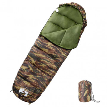 Sac de dormit tip mumie pentru adulți de camping, 3 anotimpuri - Img 1