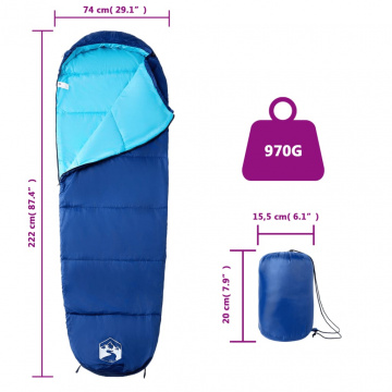 Sac de dormit tip mumie pentru adulți de camping, 3 anotimpuri - Img 5