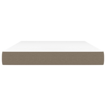 Saltea de pat cu arcuri, gri taupe, 140x200x20 cm, textil - Img 3