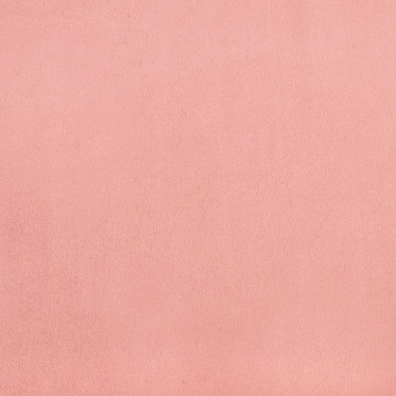 Saltea de pat cu arcuri, roz, 90x200x20 cm, catifea - Img 5