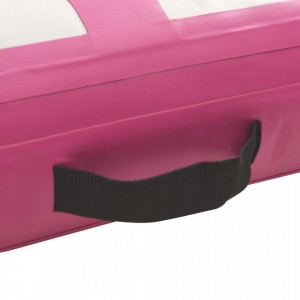Saltea gimnastică gonflabilă cu pompă roz 500x100x20 cm PVC - Img 5