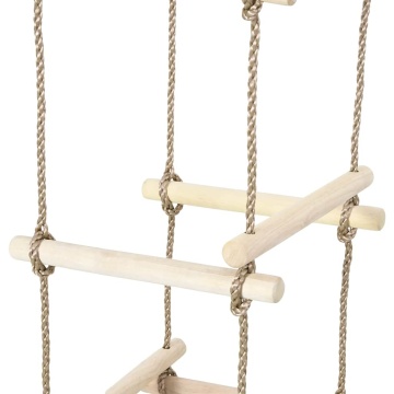 Scară din frânghie pentru copii, 200 cm, lemn - Img 4