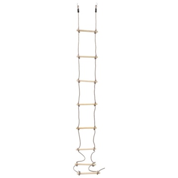 Scară din frânghie pentru copii, 290 cm, lemn - Img 3
