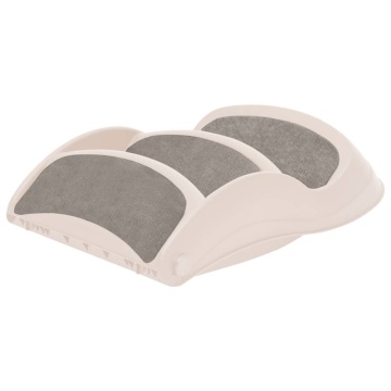 Scări pliabile pentru câini în 3 trepte crem 50x38x38cm plastic - Img 5