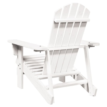 Scaun Adirondack, alb, 69x85x90,5 cm, lemn masiv de brad - Img 8