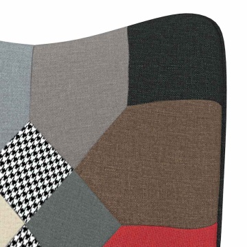 Scaun balansoar cu taburet, material textil, petice - Img 7