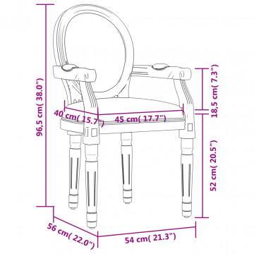 Scaun de bucătărie, gri închis, 54x56x96,5 cm, material textil - Img 5