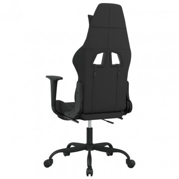 Scaun de gaming cu suport picioare, negru și camuflaj, textil - Img 8