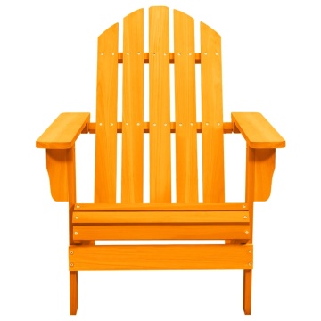 Scaun de grădină Adirondack, portocaliu, lemn masiv de brad - Img 2