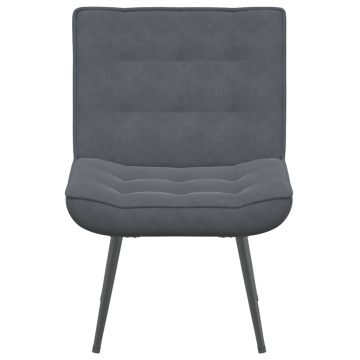 Scaun de relaxare gri închis 64x74x84 cm catifea - Img 4