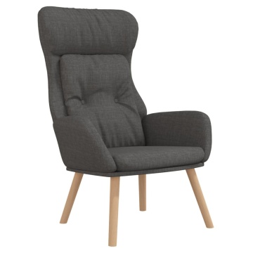 Scaun de relaxare, gri închis, material textil - Img 2