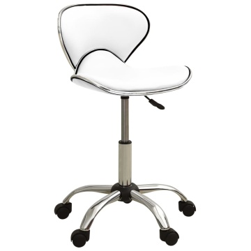 Scaun de salon spa, alb, piele ecologică - Img 1