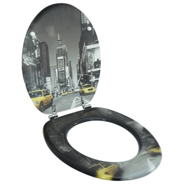 Scaun de toaletă cu capac din MDF, design din porțelan - Img 1