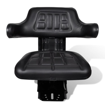 Scaun de tractor cu suspensie, negru - Img 3